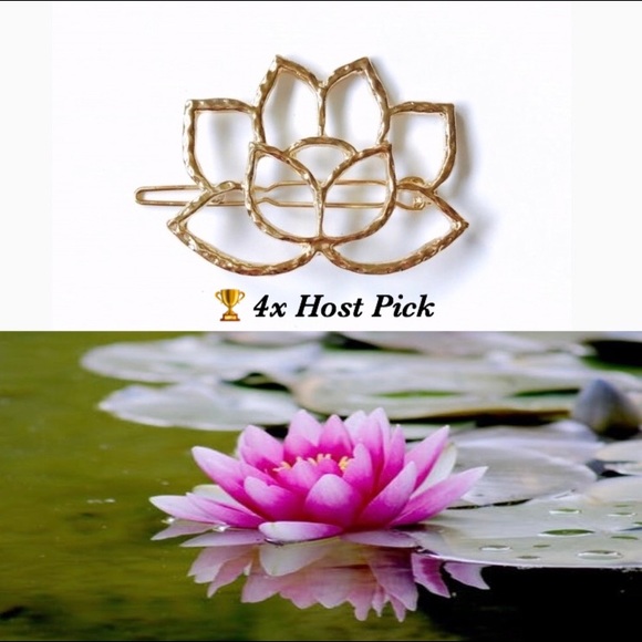 Accessories - Only one left! Gold Lotus Flower Hair Clip